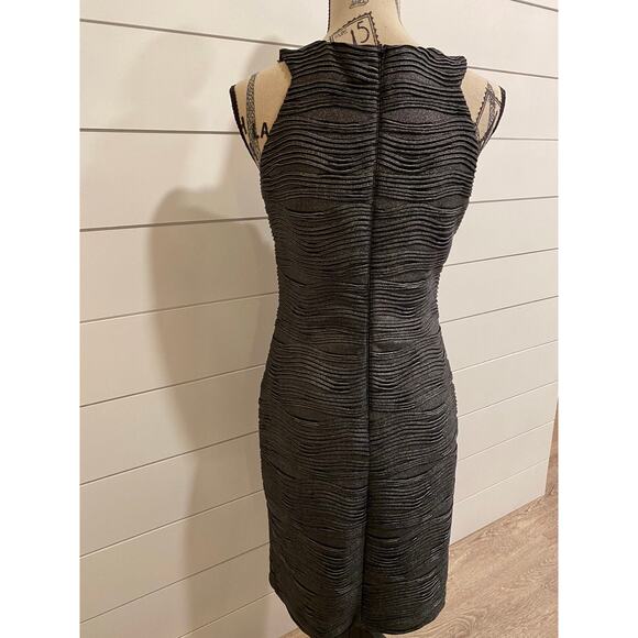 Gray Shimmery Holiday Cocktail Dress - Picture 3 of 3
